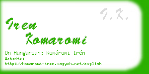 iren komaromi business card